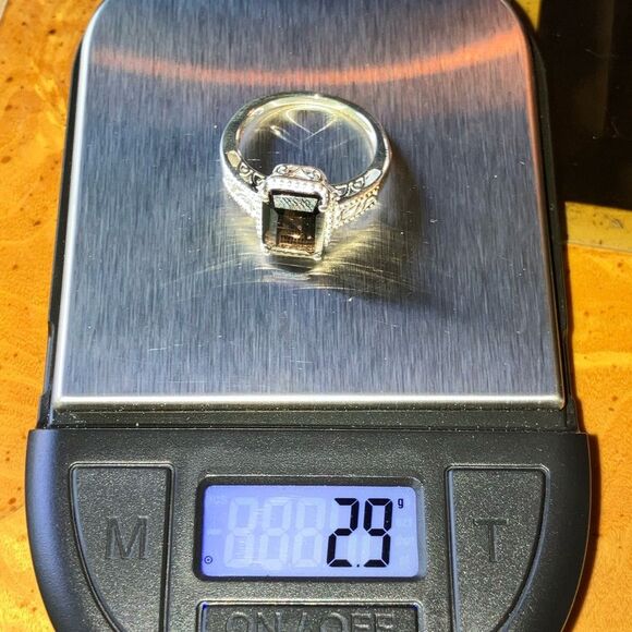 Natural Smoky Quartz Sterling Silver Ring Discounted Size 7 - Picture 9 of 10